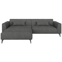 ECKSOFA Chenille Dunkelgrau  - Hellbraun/Dunkelgrau, Modern, Textil/Metall (190/295cm) - Carryhome