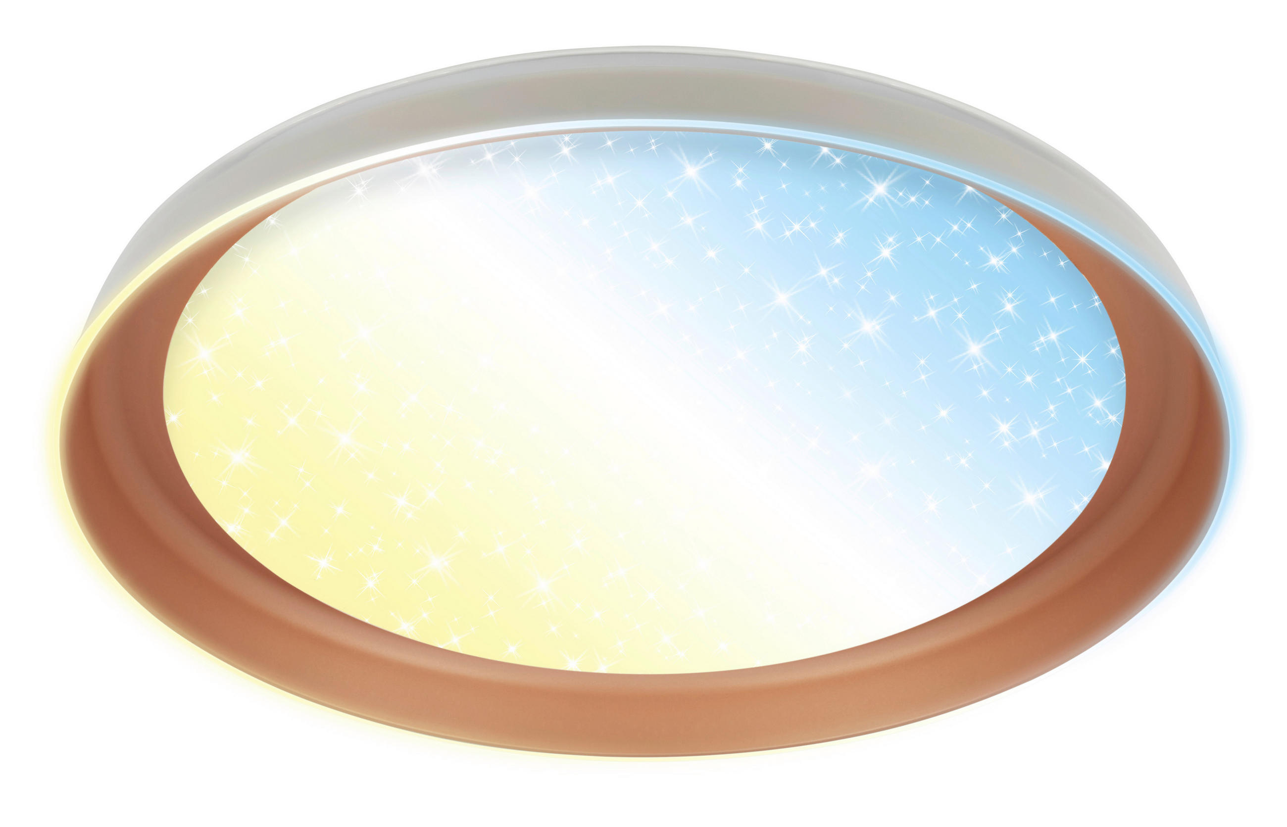 LED MENNYEZETI LÁMPA - világosszürke/cappuccino, Basics, műanyag (43/8cm)