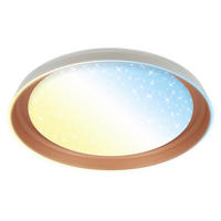 LED MENNYEZETI LÁMPA - világosszürke/cappuccino, Basics, műanyag (43/8cm)