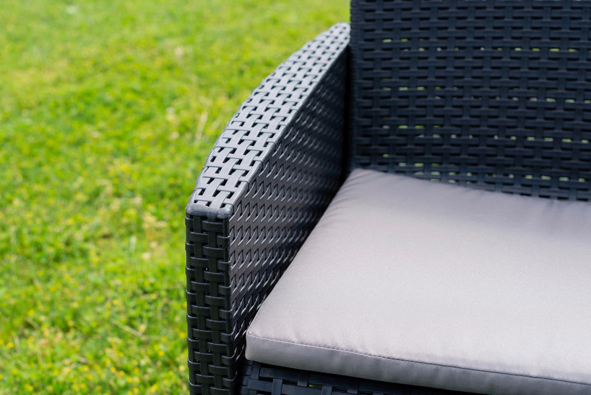 SET DE MOBILIER PENTRU BALCON  5 piese  - antracit/gri, Modern, plastic