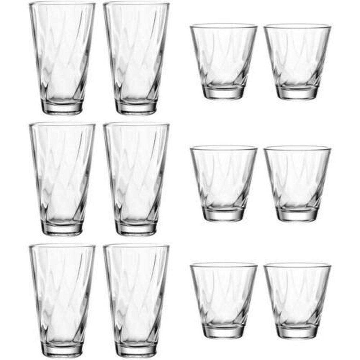 GLÄSERSET  12-teilig  - Klar, LIFESTYLE, Glas (26,2/16,5/17,5cm) - Leonardo