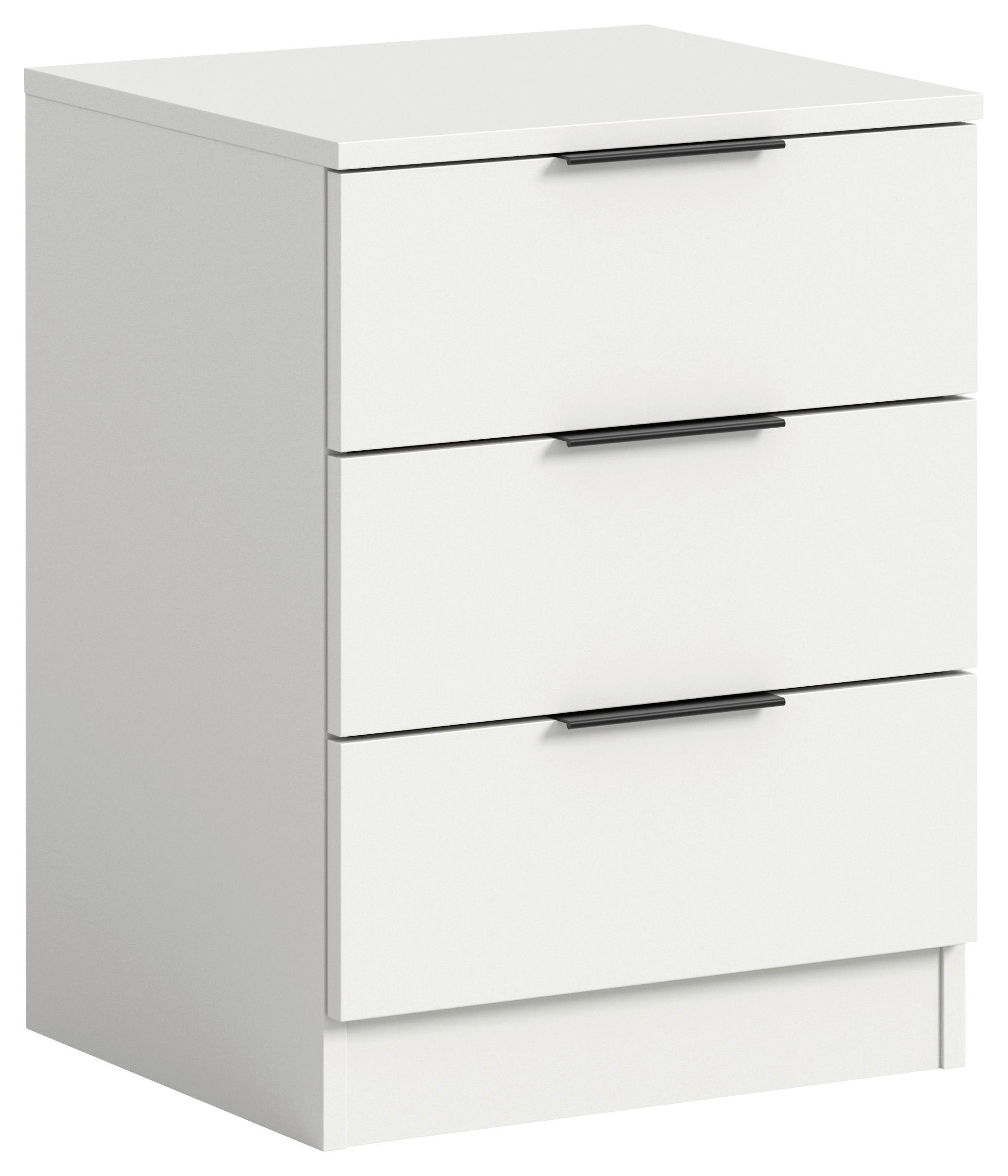 NACHTSCHRANK 45/60/40 cm  - Schwarz/Weiß, MODERN, Holzwerkstoff/Kunststoff (45/60/40cm) - MID.YOU