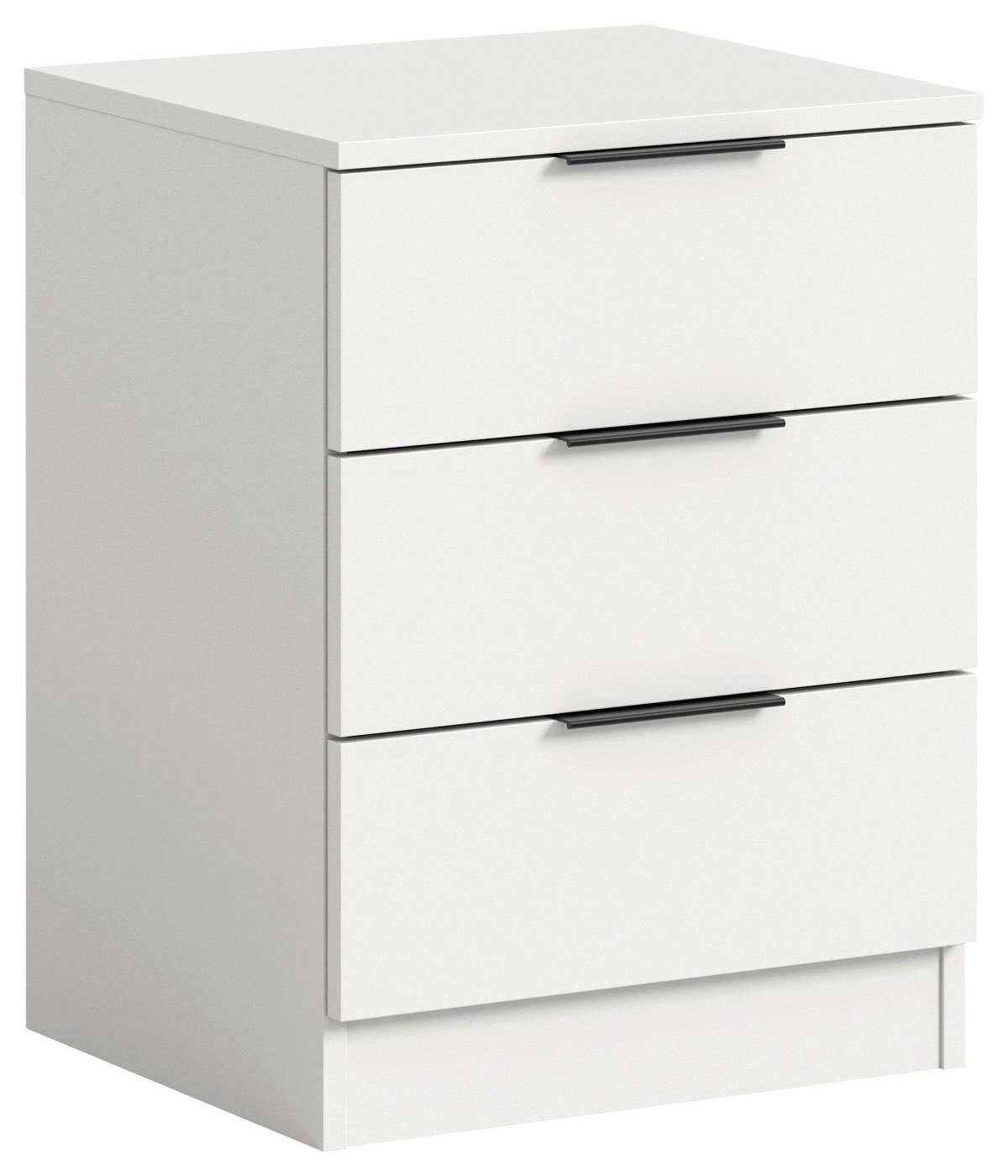 NOČNÍ STOLEK, bílá, 45/60/40 cm - bílá/černá, Moderní, kompozitní dřevo/plast (45/60/40cm) - MID.YOU