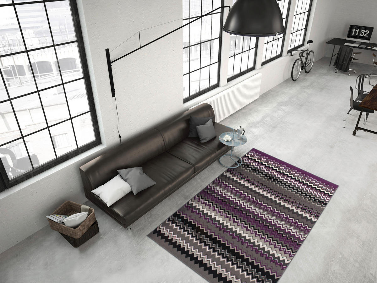 Covor Cu Țesătură Plată Now!  - violet/multicolor, Basics, textil (160/230cm) - Kayoom