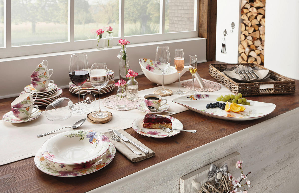 KÁVOVÝ SERVIS, 18-dielne, porcelán - viacfarebná, Basics, keramika (34/20/33cm) - Villeroy & Boch