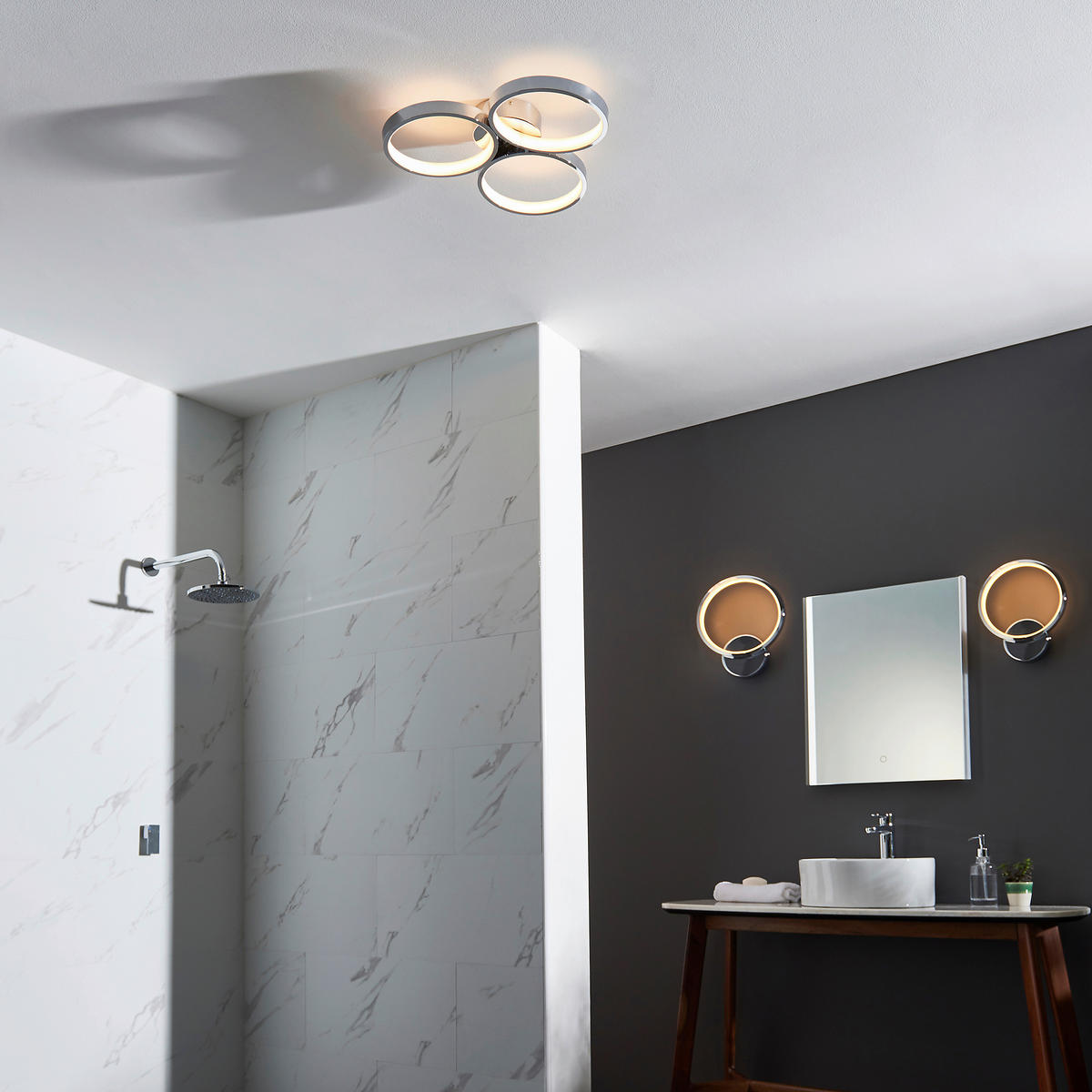BADEZIMMER-WANDLEUCHTE 23/6,5/29 cm   - Chromfarben, KONVENTIONELL, Metall (23/6,5/29cm) - ENDON