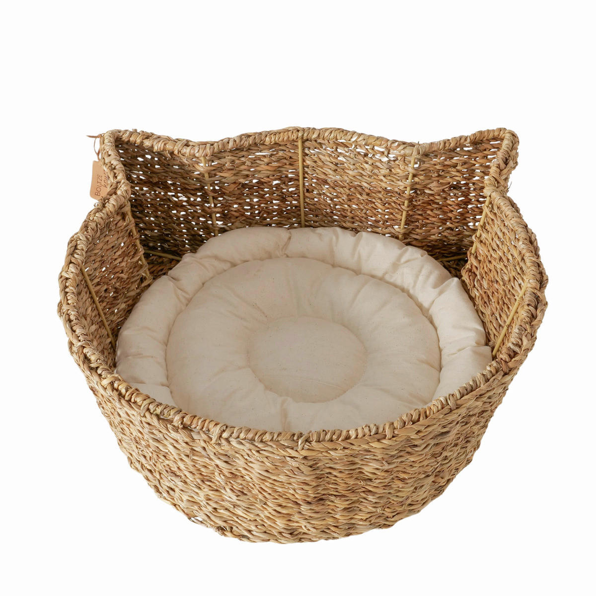 KOŠ přírodní barvy, bílá - bílá/přírodní barvy, Basics, kov/textil (44/50/18cm)