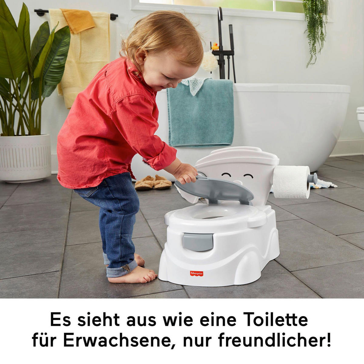 TOILETTENTRAINER  - Weiß, Basics, Kunststoff (18,50/37/31cm) - Fisher Price