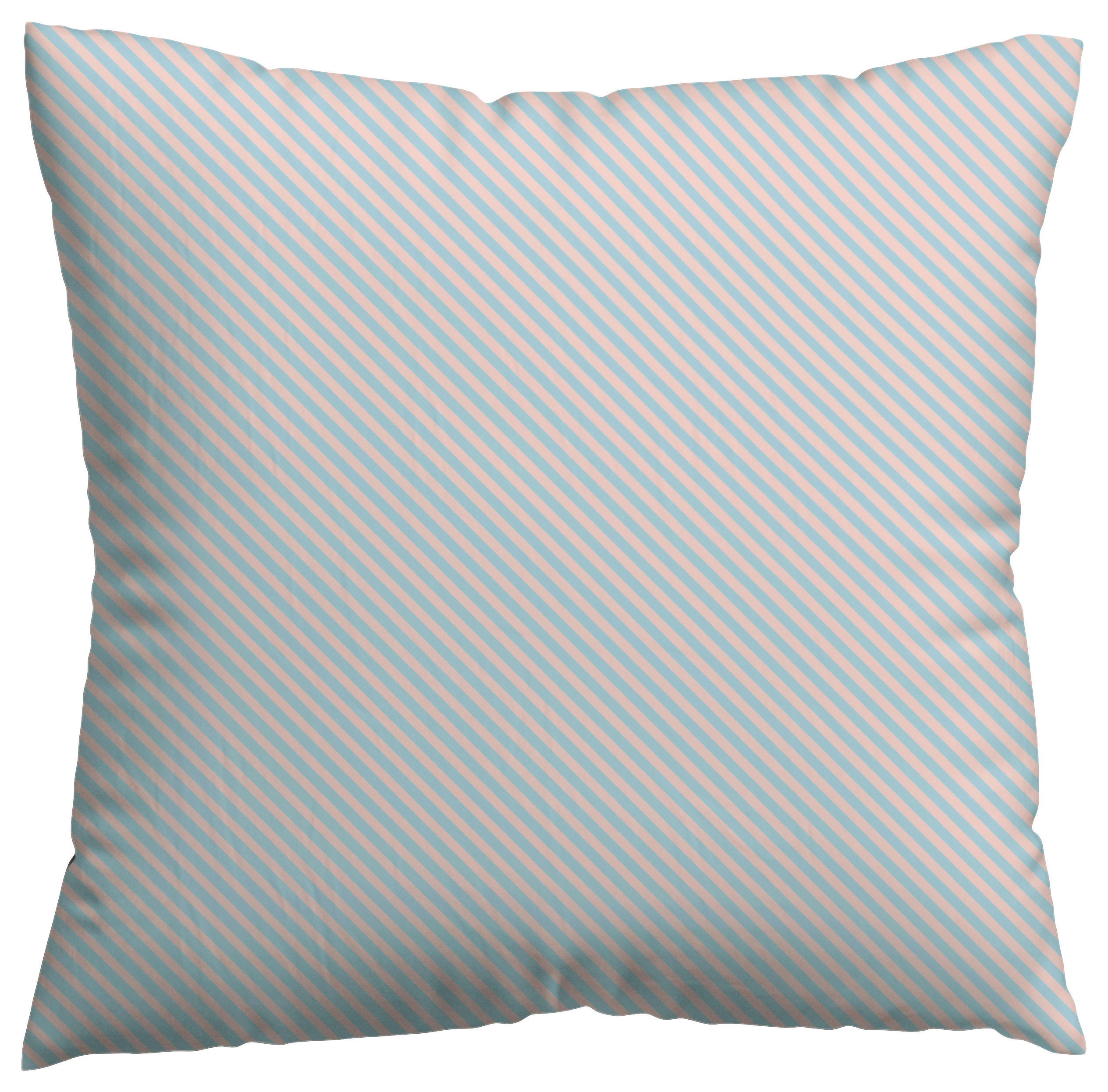 Schlafgut Kopfkissenbezug Woven Satin Fade Rosa, Hellblau 80x80 cm