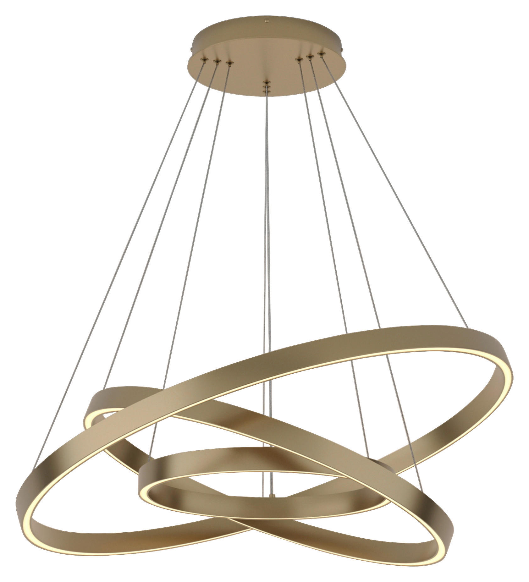 PENDELLEUCHTE 80/100/80 cm   - Messingfarben, Basics, Metall (80/100/80cm) - MAYTONI