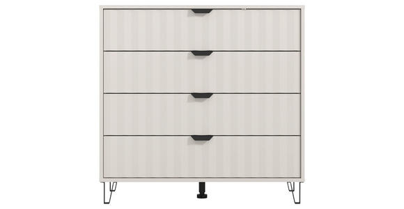 KOMMODE in 93/90/40 cm - Kaschmir/Schwarz, Basics, Holzwerkstoff/Metall (93/90/40cm) - Carryhome