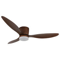 Ventilator mit Beleuchtung ARMANDO 131,5/22,6 cm   - Dunkelbraun/Opal, KONVENTIONELL, Kunststoff/Metall (131,5/22,6cm) - Globo