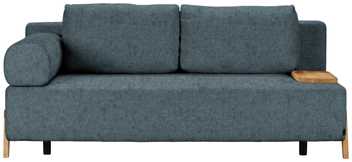 SCHLAFSOFA in Holz, Textil Blau  - Blau/Naturfarben, Design, Holz/Textil (211/88/102cm) - Niels Andersson