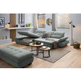 ECKSOFA  in Flachgewebe Mintgrau  204/341 cm  - Mintgrau/Schwarz, Design, Textil/Metall (204/341cm) - Xora