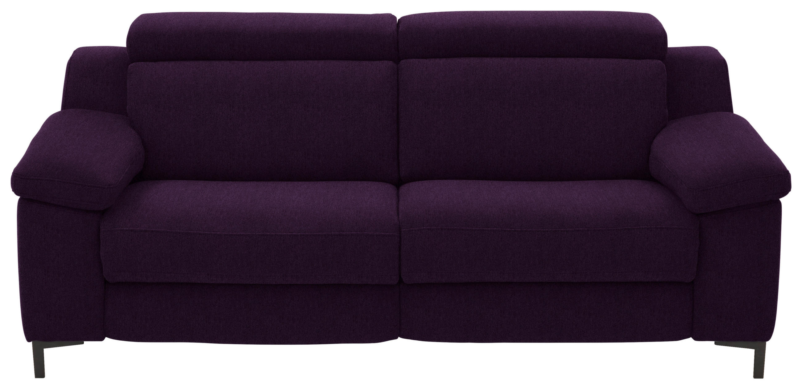 2,5-SITZER  in Chenille Violett  - Violett/Schwarz, Design, Textil/Metall (188/84-104/104cm) - Valdera