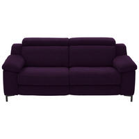 2,5-SITZER  in Chenille Violett  - Violett/Schwarz, Design, Textil/Metall (188/84-104/104cm) - Valdera