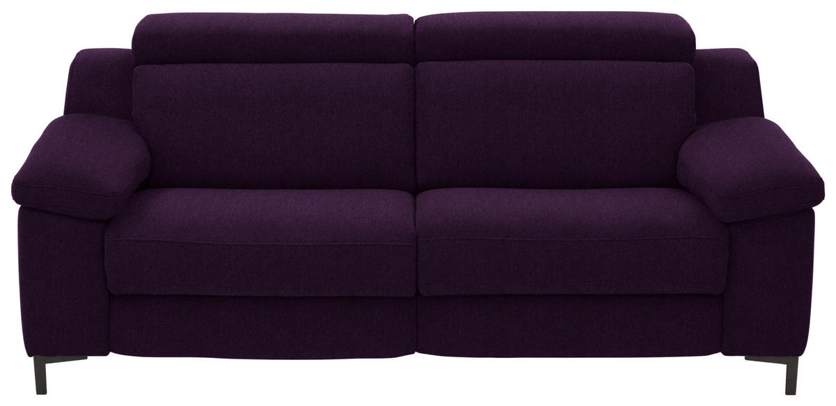 2,5-SITZER  in Chenille Violett  - Violett/Schwarz, Design, Textil/Metall (188/84-104/104cm) - Valdera
