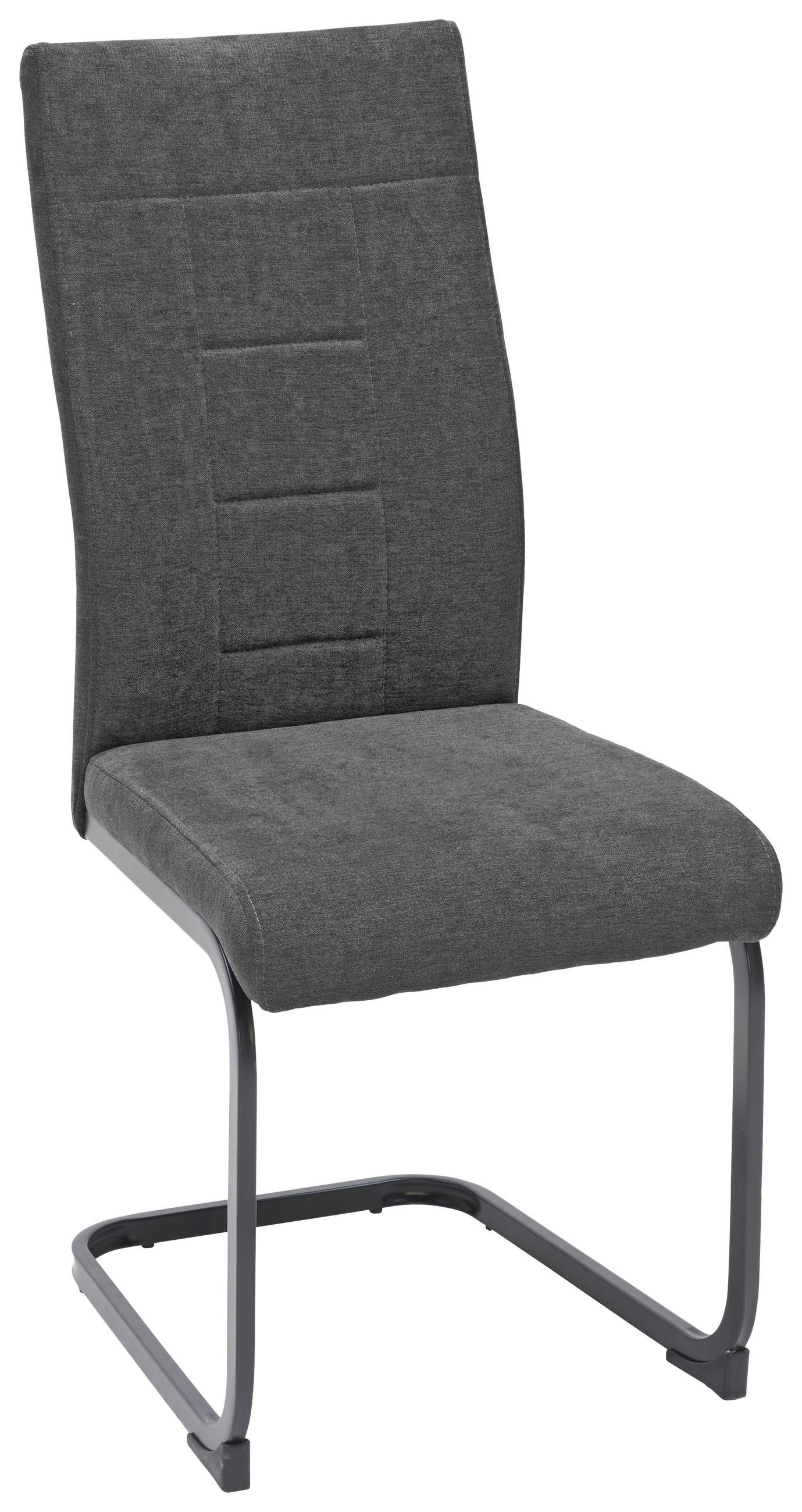 Carryhome STOLIČKA S PRUŽNÝM PODNOŽÍM, tkaná textília, antracitová, čierna