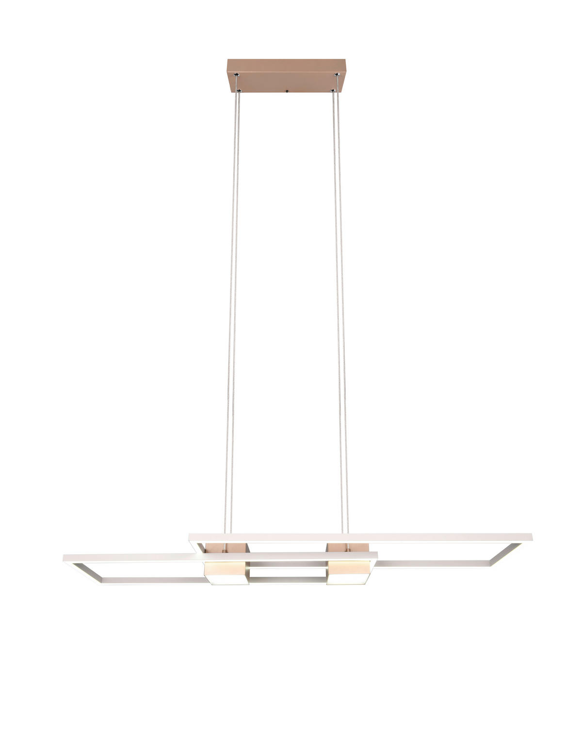 LED-PENDELLEUCHTE 100/28/150 cm    - Grau/Cappuccino, Design, Metall (100/28/150cm) - Trio Leuchten