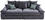 BIGSOFA Kord Anthrazit, Blaugrau  - Anthrazit/Blaugrau, Design, Kunststoff/Textil (260/90/140cm) - Carryhome
