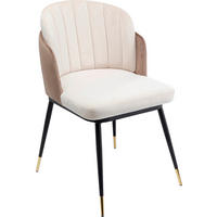 ŽIDLE, černá, barvy zlata, béžová - černá/barvy zlata, Design, kov/textil (52/81/58cm) - Ambia Home