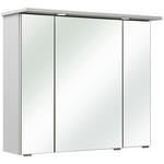 SPIEGELSCHRANK 80/70/18 cm  - Chromfarben/Weiß, KONVENTIONELL, Glas/Holzwerkstoff (80/70/18cm) - Xora