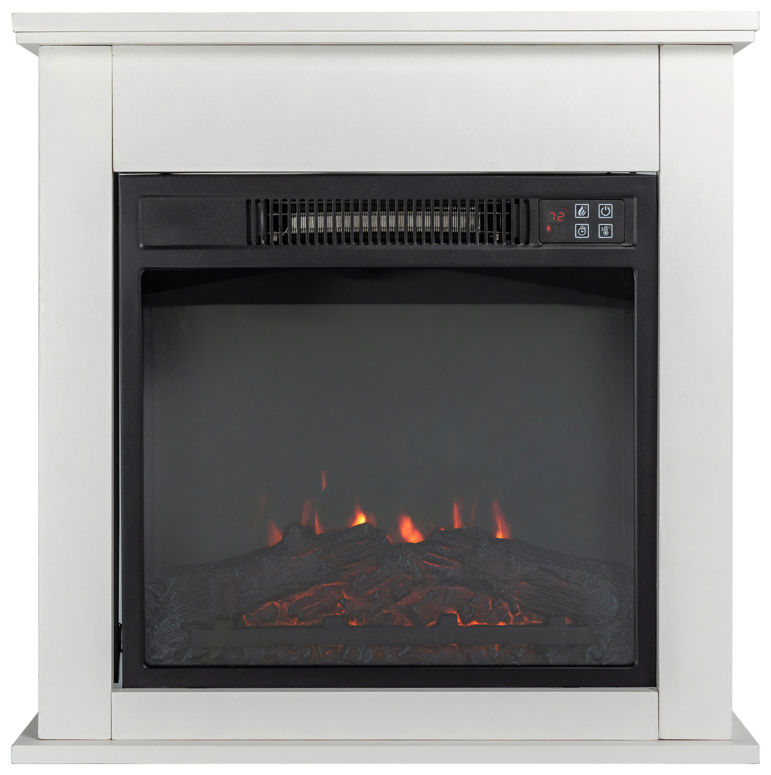 Elektrokamin Tempora 2000 W Weiß Mit Fernbedienung