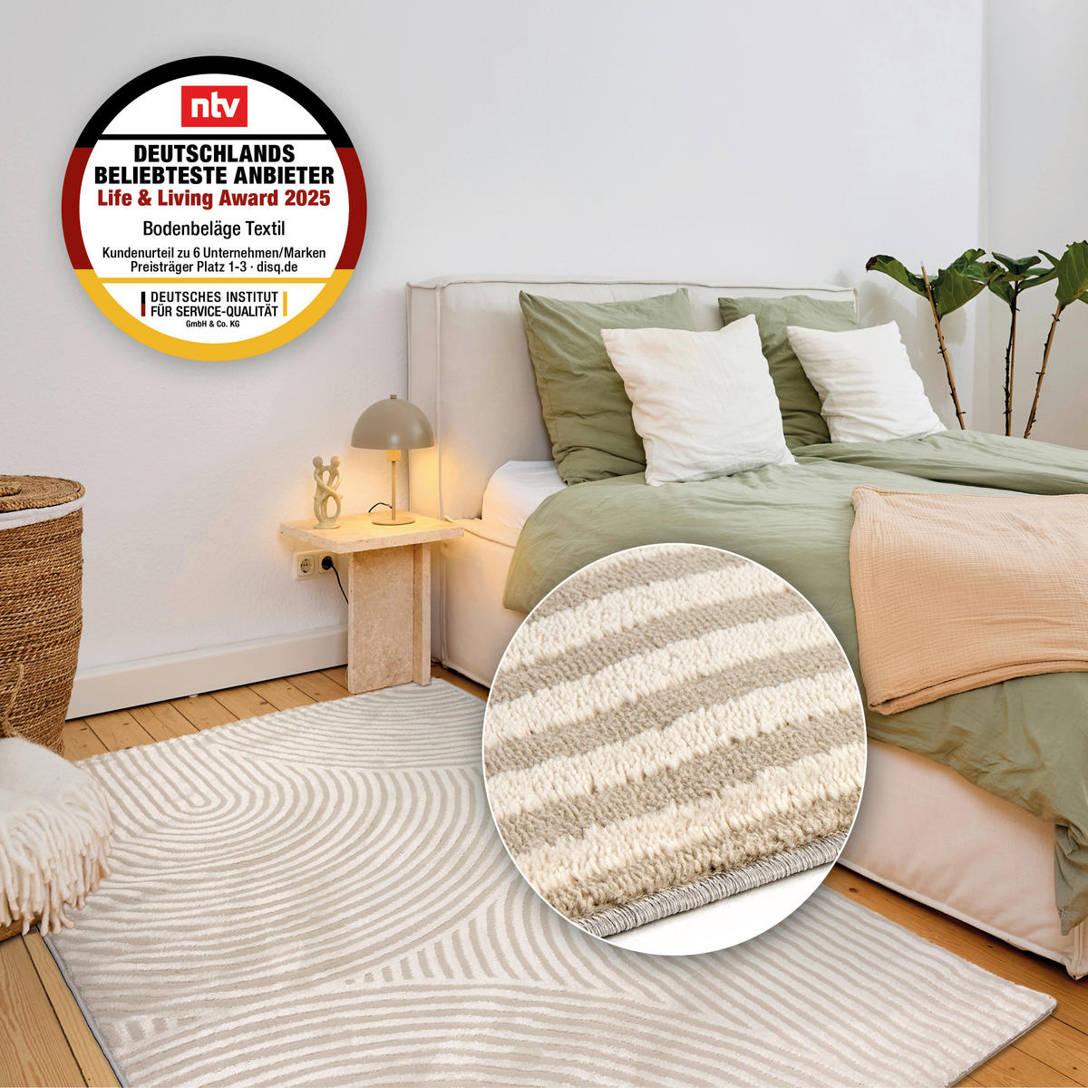 WEBTEPPICH 160/230 cm Jules Creme rechteckig  - Creme, Basics, Kunststoff/Textil (160/230cm) - Astra