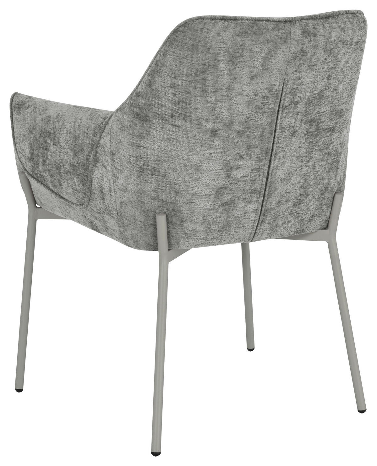 ARMLEHNSTUHL  in Eisen Chenille  - Dunkelgrau/Grau, MODERN, Holz/Textil (62/83/62cm) - MID.YOU