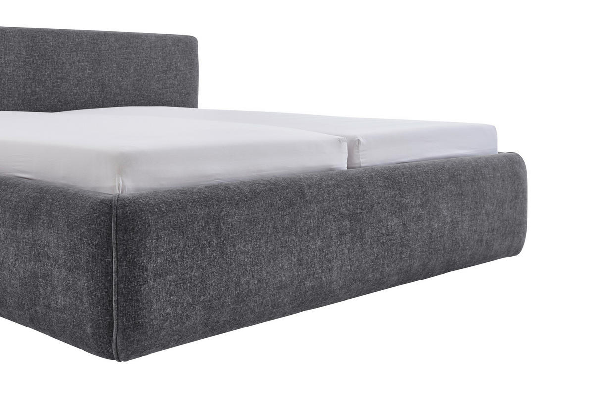 POLSTERBETT Grau 160/200 cm  - Grau, Design, Textil (160/200cm) - Xora