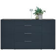 SIDEBOARD Anthrazit  - Anthrazit/Alufarben, Design, Glas/Holzwerkstoff (181/99/42cm) - Voleo