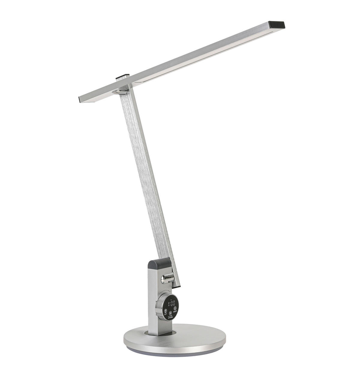 LED LAMPA NA PÍSACÍ STÔL, otočný stmievač, 19/65/45,2 cm - čierna/strieborná, Basics, kov/plast (19/65/45,2cm) - Novel