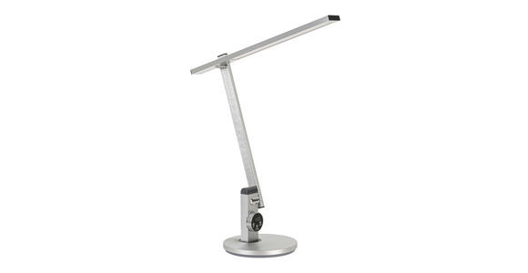 LED-SCHREIBTISCHLEUCHTE 19/65/45,2 cm - Silberfarben/Schwarz, Basics, Kunststoff/Metall (19/65/45,2cm) - Novel
