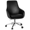 DREHSTUHL Lederlook Schwarz  - Schwarz/Alufarben, MODERN, Leder/Kunststoff (65/104/54cm) - MID.YOU