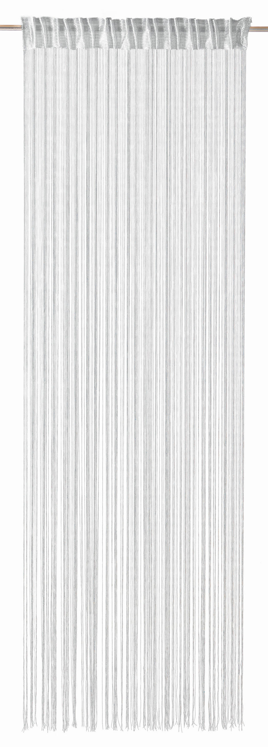 FADENVORHANG transparent  - Silberfarben, Basics, Textil (145/245cm)