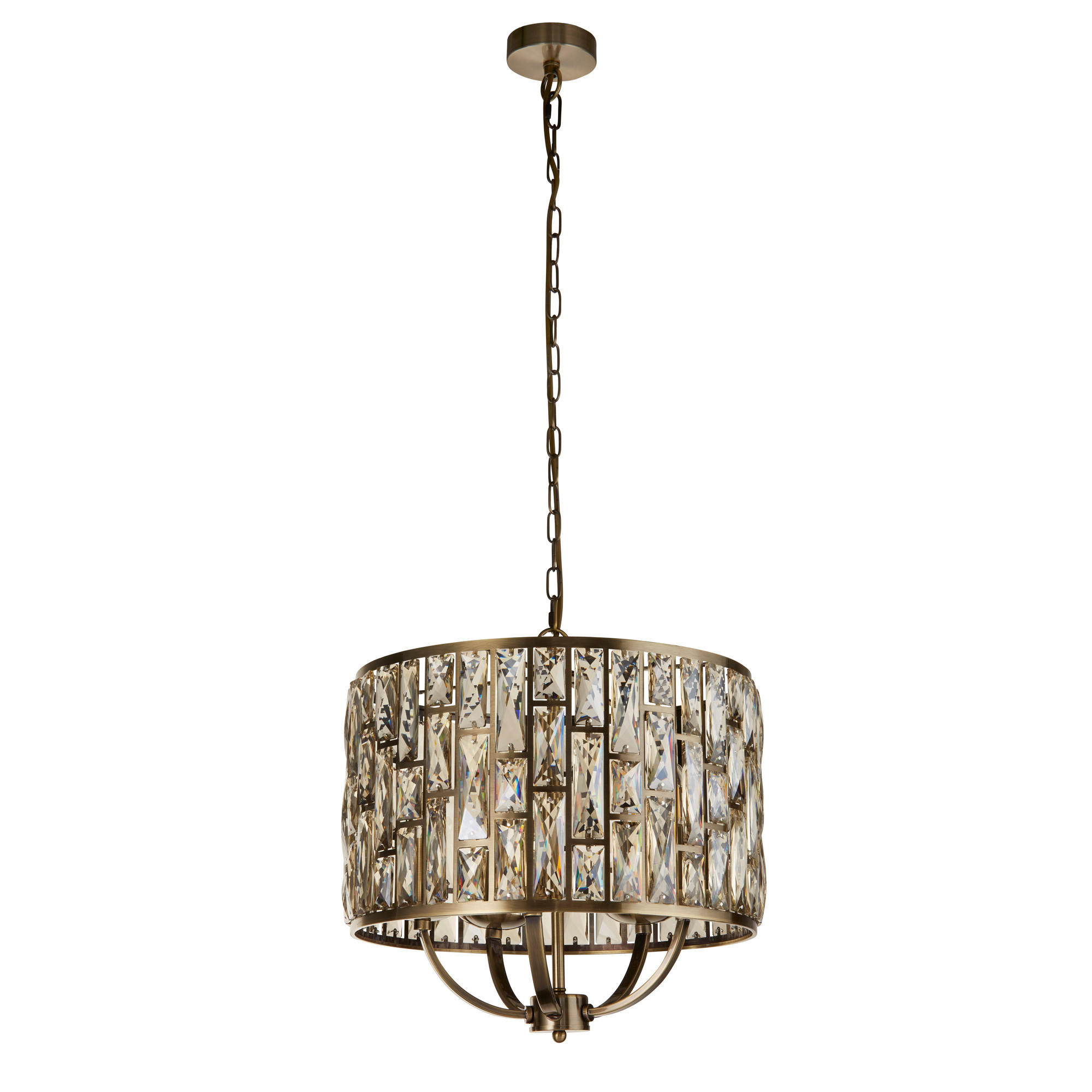HÄNGLAMPA Bijou 44/42.5-150 cm  - champagne, Modern, metall/glas (44/42.5-150cm)