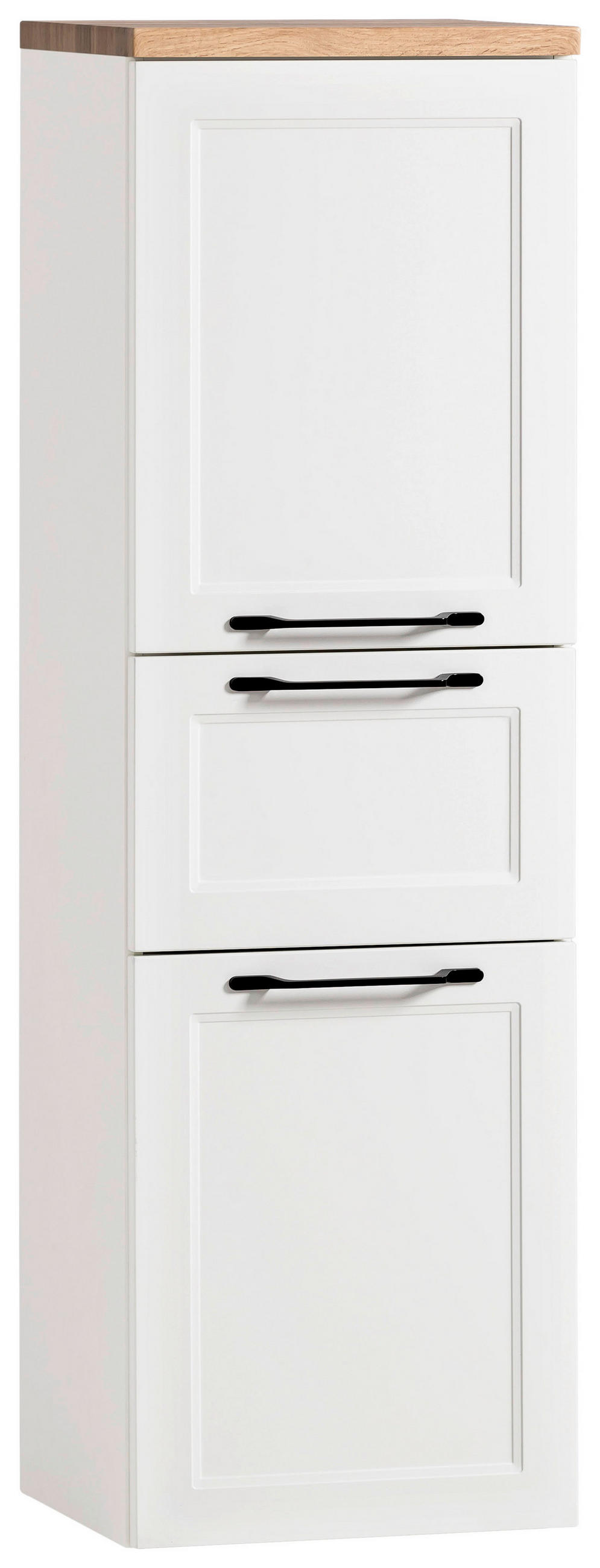 MIDISCHRANK 40/130/35 cm  - Eiche Wotan/Schwarz, ROMANTIK / LANDHAUS, Holzwerkstoff/Kunststoff (40/130/35cm) - Xora