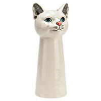 VASE  - Weiß, Basics, Keramik (15/28/11cm)