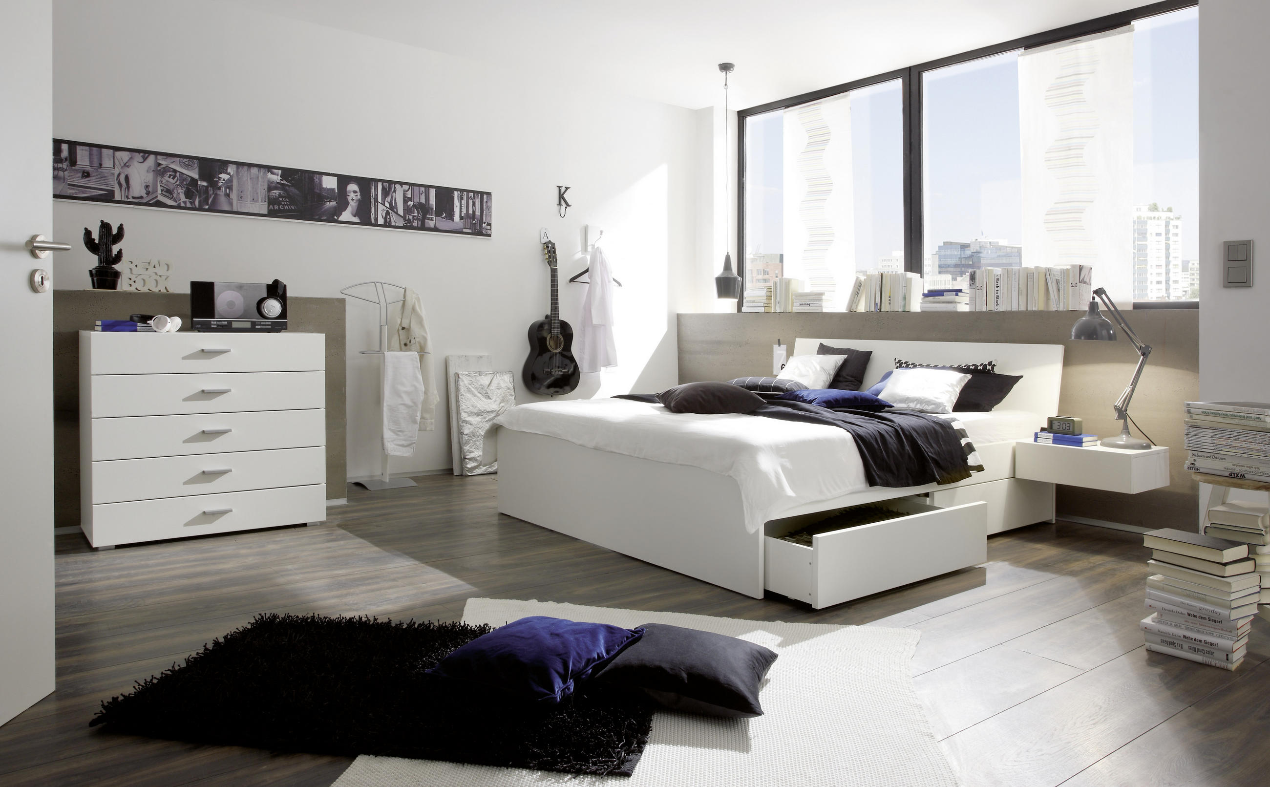 STAURAUMBETT 140/200 cm  in Weiß  - Weiß, Design, Holz (140/200cm) - Hasena