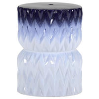 BEISTELLTISCH 30/30/60 cm Weiß, Dunkelblau  - Weiß/Dunkelblau, Design, Keramik (30/30/60cm) - Landscape