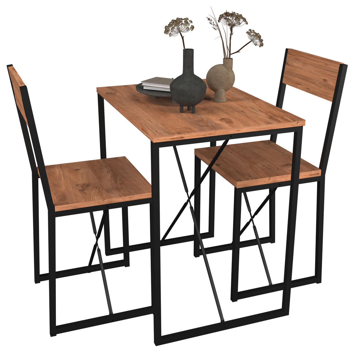 MATBORD i trämaterial 72,8/52,7/84,7 cm   - honungsek/svart, Design, metall/trämaterial (72,8/52,7/84,7cm) - MID.YOU