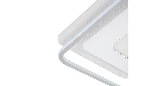 DECKENLEUCHTE    46,5/48,5/5 cm  - Chromfarben/Alufarben, Trend, Kunststoff/Metall (46,5/48,5/5cm) - Novel