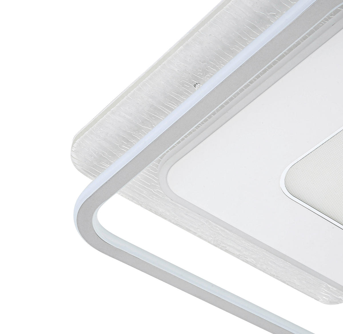 DECKENLEUCHTE 46,5/48,5/5 cm   - Chromfarben/Alufarben, Trend, Kunststoff/Metall (46,5/48,5/5cm) - Novel