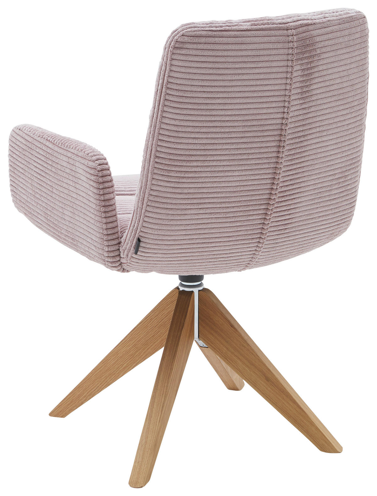 ARMLEHNSTUHL  in Cord  - Hellrosa/Naturfarben, Design, Holz/Textil (61/88/66cm) - Dieter Knoll
