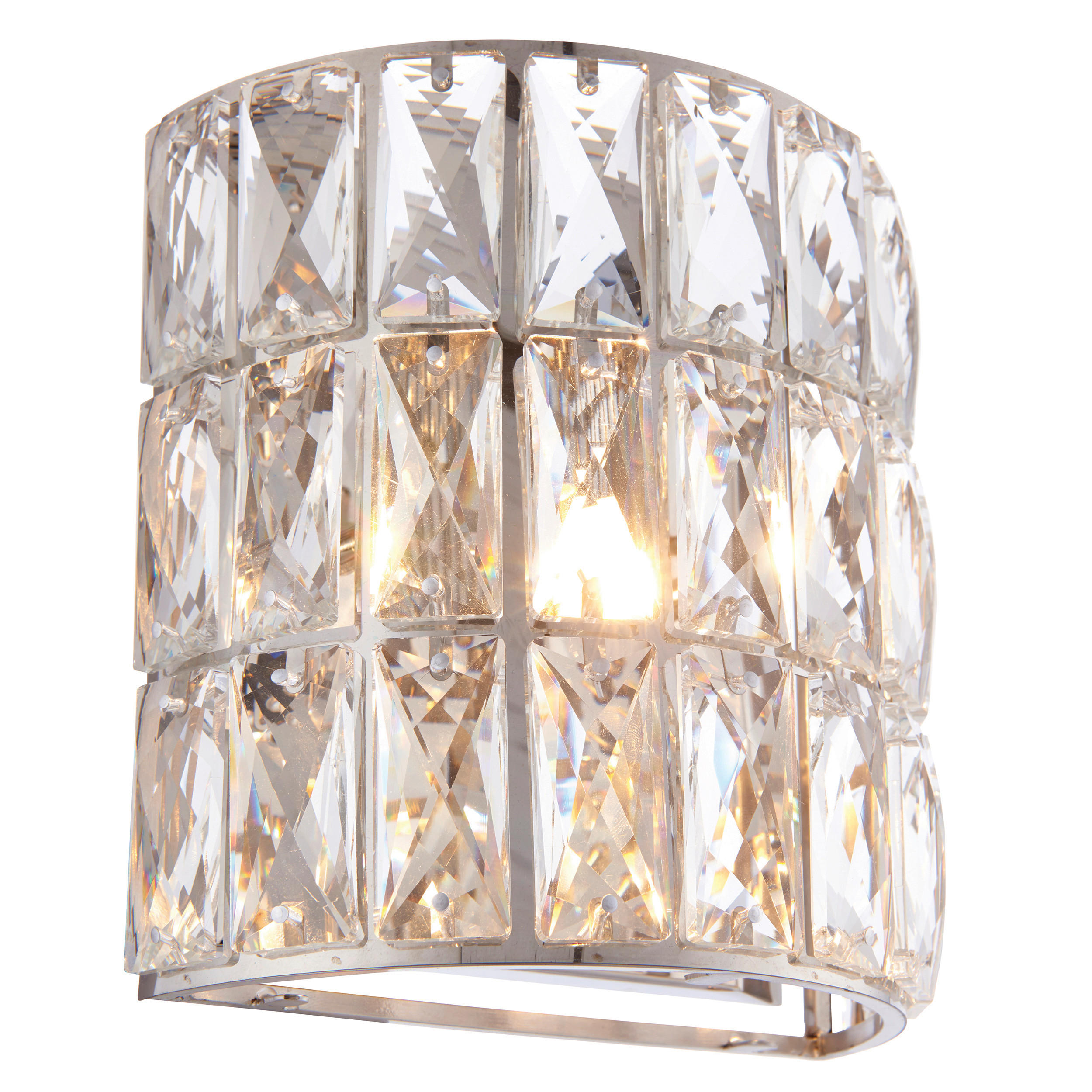 WANDLEUCHTE Endon Verina 16/8/16 cm   - Klar/Chromfarben, KONVENTIONELL, Glas (16/8/16cm) - ENDON