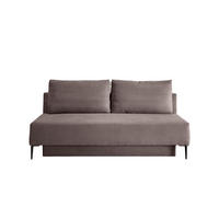 SCHLAFSOFA in Cord Graubraun  - Graubraun/Schwarz, Modern, Textil/Metall (198/90/100cm) - Livetastic
