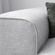 ECKSOFA in Plüsch Grau  - Blaugrau/Schwarz, Design, Kunststoff/Textil (288/152cm) - Xora