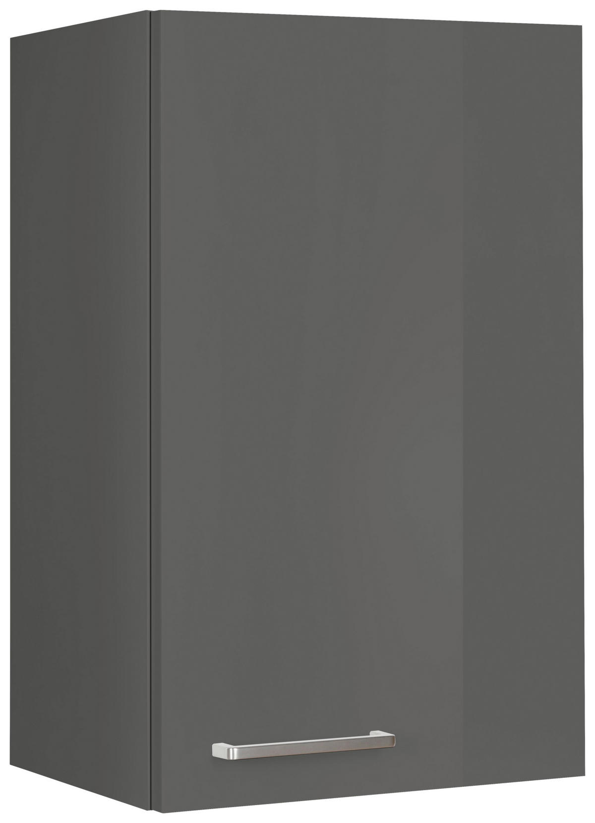 KÜCHENOBERSCHRANK 45/72/35 cm  in Schieferfarben  - Schieferfarben/Edelstahlfarben, MODERN, Holzwerkstoff (45/72/35cm) - Nobilia