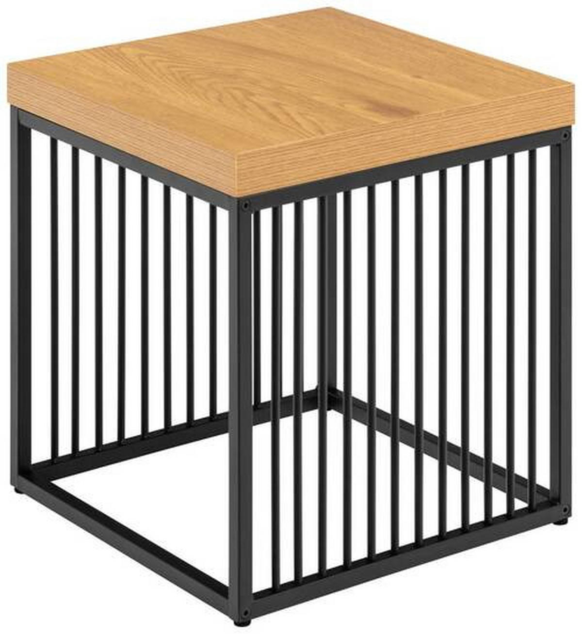 ODKLÁDACÍ STOLEK, barvy dubu - barvy dubu/černá, Design, kov/kompozitní dřevo (40/40/42cm) - Livetastic