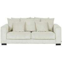 2,5-SITZER Cord Beige  - Beige/Schwarz, Konventionell, Holz/Textil (203/83/126cm) - Hom`in